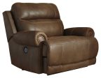 Austere 3840082 Brown Zero Wall Power Wide Recliner Cheap