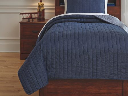 Capella Q771001T Denim Twin Quilt Set For Cheap