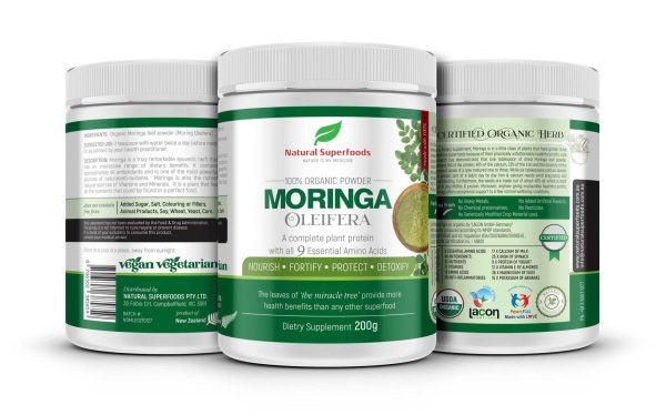 Natural Superfoods Organic Moringa 200g on Sale