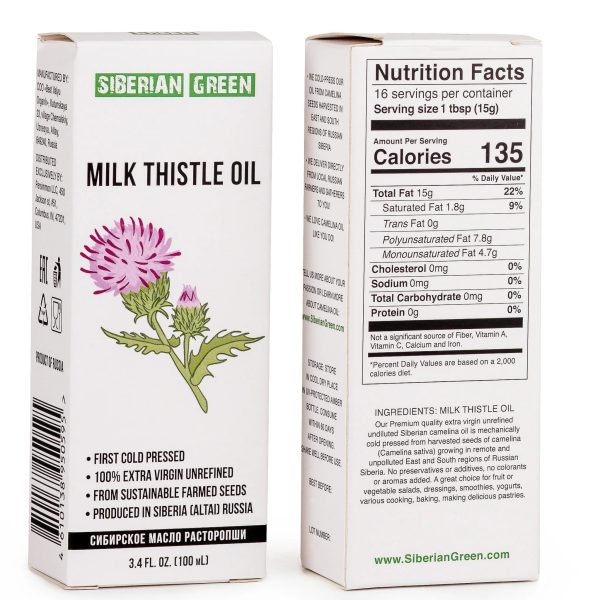 Milk Thistle Oil | 100% Natural Extra Virgin Cold Pressed 100 ml Sale