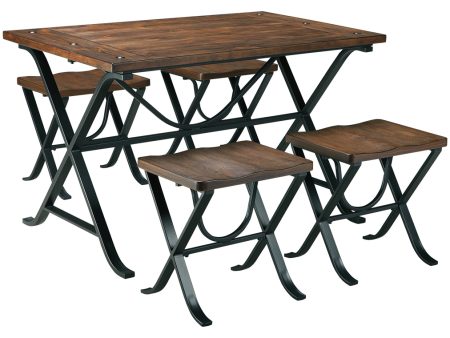 Freimore D311-225 Medium Brown RECT DRM Table Set 5CN Online