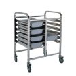 Stainless Steel 1 1 GN Double Trolley, Low With Platform Fashion