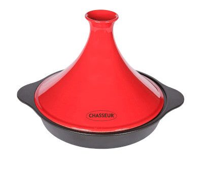 Chasseur Cast Iron Round Targine, Medium, Black Base & Red Cover For Discount