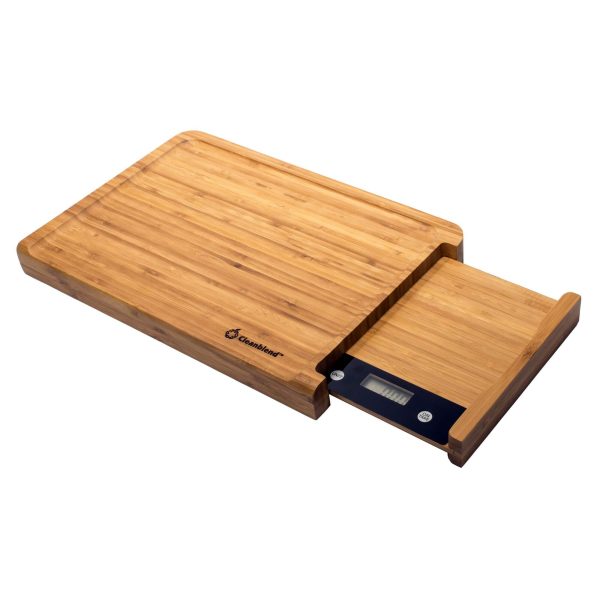 Cleanblend MealPrep Bamboo Cutting Board With Built In Scale Sale