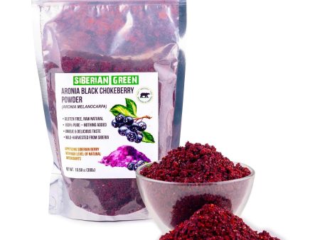 Siberian Green Wild Harvested Aronia Black Chokeberry Dried Berries Powder Tea 300g For Cheap