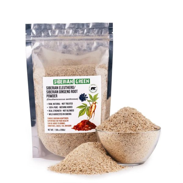 Siberian Green Siberian Ginseng Dried Root Powder 200g Online