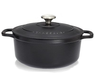 Chasseur Cast Iron Oval Mini Casserole With Cover, Black With Black Inner Layer on Sale